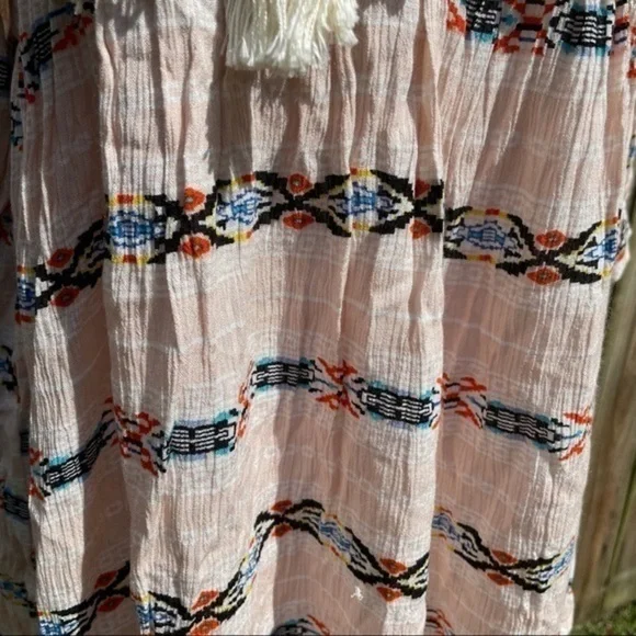 HAYDEN Pink Bohemian Tribal Shift Dress Small - Picture 7 of 14